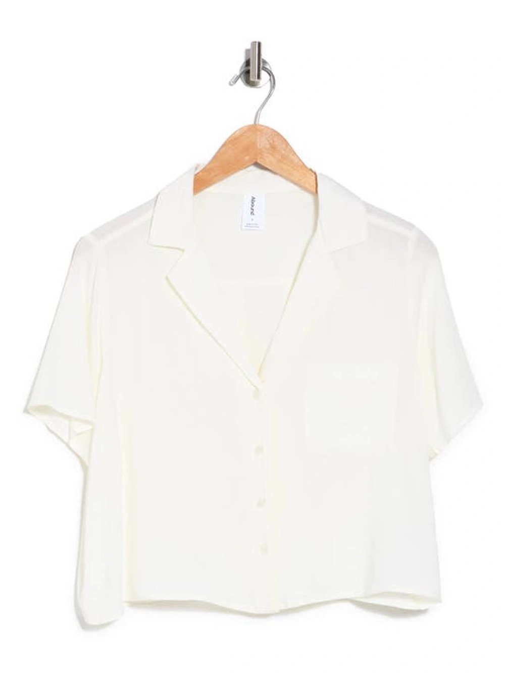 Abound Sustainable Camp Shirt Ivory XS NWT EcoVero